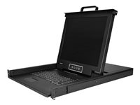 Consola KVM de 8 Puertos para Montaje en Rack con Cables de 1,8m - Teclado QWERTY - Conmutador KVM integrado con Monitor LCD de 17" - Switch KVM LCD 1U - KVM OSD - 50000 MTBF RKCONS1708K