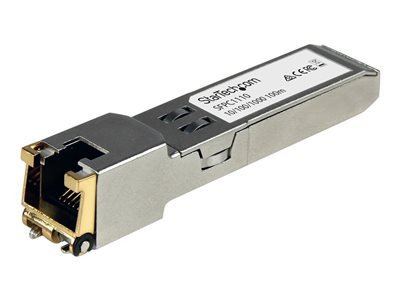 Startech.com Módulo Transceptor SFP Compatible con el Modelo SFP-GE-T de Cisco - 1000BASE-T - SFP a RJ45 Cat6 / Cat5e - 10/100/1000 Mbps - RJ45 - 100m - Cisco IE3400, IE3300, IE3200 SFPC1110