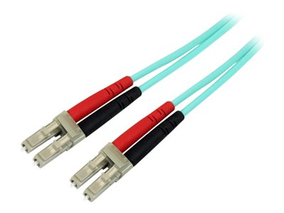Startech.com Cable de 15m de Fibra Óptica Multimodo OM3 LC a LC UPC - Full Duplex 50/125µm - para Redes de 100G - LOMMF/VCSEL - Pérdida Baja al Insertar <0.3dB - Cable LSZH A50FBLCLC15