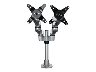 Startech.com Brazo Articulado Prémium para Dos Monitores de hasta 27" (8Kg) - Soporte VESA de Altura Ajustable - Montaje Mordaza/Ojal en Escritorio - con Rotación, Inclinación y Giro - Plata ARMDUALPS