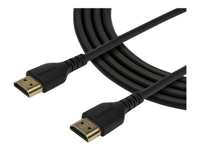 Cable HDMI 2.0 Certificado Premium de Alta Velocidad con Ethernet de 2m - Delgado - UHD 4K 60Hz - con Fibra de Aramida - HDMI 2.0 - TPE - para Monitores y TV RHDMM2MP