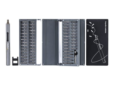 Startech.com Destornillador Eléctrico con Juego de 55 Puntas de Precisión - Mini Destornillador Portátil a Pilas para Reparación de Ordenadores, Tablets y Móviles - Inalámbrico CTK55PCEDRIVE