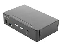 Startech.com Switch Conmutador KVM de 2 Puertos HDMI 2.0 4K para 1 Monitor - Vídeo de 4K y 60Hz Ultra HD - HDR - Hub Ladrón USB 3.0 de 2 Puertos y 4 Puertos USB 2.0 HID - Audio - HotKey - TAA SV231HU34K6