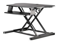 Startech.com Convertidor Escritorio de Pie y Sentado de Esquina - con Bandeja para Teclado - con Superficie de 89cm x 53cm - Escritorio Ergonómico de Altura Ajustable - para Dos Monitores ARMSTSCORNR