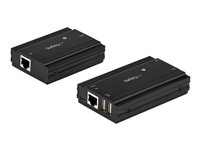 Startech.com Hub Concentrador Extensor USB 2.0 de 4 Puertos por un Solo Cable Ethernet CAT5e/CAT6 RJ45 - 100m - Juego de Alargador USB - Caja de Metal - Alimentación Externa - 480 Mbps USB2004EXT100