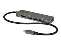 Startech.com Adaptador Multipuertos USB-C - Docking Station USB Tipo C a HDMI 2.0b 4K de 60Hz (HDR10) - PD de 100W de Paso - Hub USB 3.0 de 4 Puertos - Replicador USBC - con Cable de 30cm DKT30CHPD3
