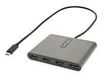 Adaptador USB-C a 4 Puertos HDMI - Tarjeta Gráfica y de Vídeo Externa - Dongle Llave USB Tipo C a 4x HDMI - 1080p a 60Hz - Conversor Multimonitor USB a HDMI - Solo para Windows USBC2HD4