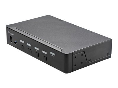 Startech.com Switch Conmutador KVM de 4 Puertos HDMI 2.0 4K para 1 Monitor - Vídeo de 4K y 60Hz Ultra HD - HDR - Hub Ladrón USB 3.0 de 2 Puertos y 4 Puertos USB 2.0 HID - Audio - HotKey - TAA SV431HU34K6