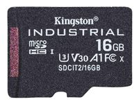Kingston Tarjeta 16GB microSDHC Industrial C10 A1 pSLC paquete individual sin adaptador SDCIT2/16GBSP