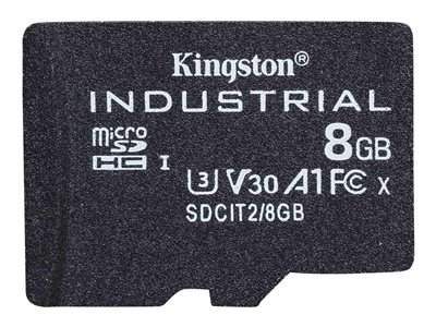 Kingston Tarjeta 8GB microSDHC Industrial C10 A1 pSLC paquete individual sin adaptador SDCIT2/8GBSP