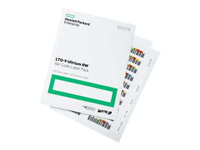 LTO-9 Ultrium RW Bar Code Label Pack Q2017A