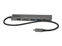 Startech.com Adaptador Multipuertos USB C - Docking Station USB Tipo C a HDMI 2.0 4K 60Hz - Entrega de Alimentación 100W Pass-through - SD - MicroSD - Hub USB 3.0 de 2 Puertos - GbE - con Cable 30cm DKT30CHSDPD1