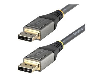 Startech.com Cable de 2m DisplayPort 1.4 Certificado VESA - 8K de 60Hz HDR10 - Vídeo Ultra HD 4K de 120Hz - Cable DP 1.4 - para Monitores o Pantallas - Cable DisplayPort a DisplayPort - M/M DP14VMM2M