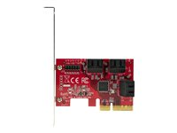 Startech.com Tarjeta PCIe SATA - Tarjeta Controladora PCI Express de 6 Puertos SATA - 6Gbps - con Bracket de Perfil Bajo - con Conectores SATA Apilados - ASM1166 sin RAID 6P6G-PCIE-SATA-CARD