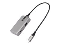 Startech.com Adaptador Multipuertos USB C - USB-C a HDMI 2.0 4K 60Hz, PD con Paso de 100W - Hub USB de 3 Puertos de 10Gbps - Mini Docking Station USB Tipo C Portátil - Cable de 25cm DKT31CHPD3