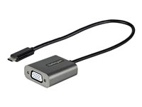 Startech.com Adaptador USB C a VGA - Convertidor de Vídeo USB Tipo C a VGA de 1080p - Dongle USB-C Compatible con Thunderbolt 3 - Cable de 30cm - Versión Mejorada de CDP2VGA CDP2VGAEC