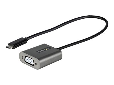 Startech.com Adaptador USB C a VGA - Convertidor de Vídeo USB Tipo C a VGA de 1080p - Dongle USB-C Compatible con Thunderbolt 3 - Cable de 30cm - Versión Mejorada de CDP2VGA CDP2VGAEC