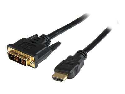 Startech.com Cable HDMI a DVI 1m - DVI-D Macho - HDMI Macho - Adaptador - Negro HDDVIMM1M