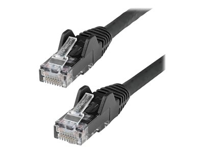 Startech.com Cable de 15m CAT6 Ethernet - LSZH - Cable de Red RJ45 UTP de 10Gb - 650MHz - PoE de 100W - Latiguillo Snagless con Alivio de Tensión - sin Traba - ETL - Negro N6LPATCH15MBK