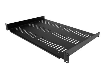 Estante Ventilado 1U para Armario Rack de Servidores - Bandeja Universal Voladiza para Montaje en Rack de 19" - Capacidad de 25kg - de 12" (30,5cm) de Profundidad SHELF-1U-12-FIXED-V
