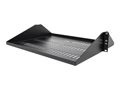 Estante Ventilado 2U para Rack de Servidores - Bandeja Universal Voladiza para Montaje en Rack de 19" - Capacidad de 91kg - de 14" (35,6cm) de Profundidad SHELF-2U-14-CENTER-V