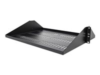 Estante Ventilado 2U para Rack de Servidores - Bandeja Universal Voladiza para Montaje en Rack de 19" - Capacidad de 91kg - de 14" (35,6cm) de Profundidad SHELF-2U-14-CENTER-V