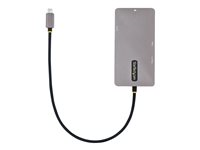 Startech.com Adaptador Multipuertos USB C 2x HDMI 4K 60Hz, Hub USB-A 3.1 2Pt 5Gbps, PD 100W, GbE, SD/MicroSD, Cable de 30cm, Docking Station USB Tipo C de Viajes para Portátiles 120B-USBC-MULTIPORT