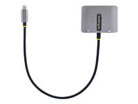 Startech.com Adaptador de Vídeo USB C, Adaptador Multipuertos USB Tipo C a HDMI VGA con Salida de Audio de 3,5mm, HDR 4K a 60Hz, PD 3.0 de 100W, Compatible con Thunderbolt 3/4 122-USBC-HDMI-4K-VGA