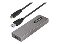 Startech.com Caja Externa de Aluninio USB-C 10Gbps a NVMe M.2 o SSD M.2 SATA - Sin Herramientas para SSD M.2 NGFF PCIe/SATA - con Cables USB Tipo C o USB-A - 2230/2242/2260/2280 M2-USB-C-NVME-SATA