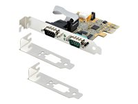 Startech.com Tarjeta PCI Express Serie de 2 Puertos, Tarjeta de Interfaz PCIe a Serie RS232 (DB9), Tarjeta Serial, UART 16C1050, Perfil Bajo y Completo, Retención COM, Win/Linux 21050-PC-SERIAL-CARD