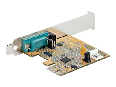 Startech.com Tarjeta PCI Express Serie de 1 Puerto, Tarjeta de Interfaz PCIe a Serie RS232 (DB9), Tarjeta Serial, UART 16C1050, Perfil Bajo y Completo, Retención COM, Win/Linux 11050-PC-SERIAL-CARD