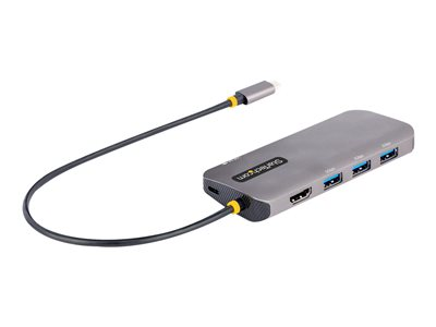 Adaptador Multipuertos USB C, de Vídeo HDMI de 4K y 60Hz, Hub USB-A 3.2 de 3 Puertos de 5Gbps, Entrega de Alimentación PD de 100W, GbE, Docking Station de Viajes 127B-USBC-MULTIPORT