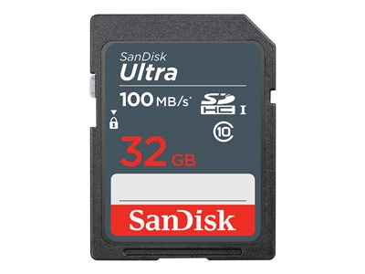 Sandisk Ultra 32GB SDHC Mem Card 100MB/s SDSDUNR-032G-GN3IN