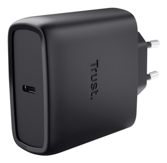 Trust Maxo Cargador GaN USB-C de 65 W - Negro 25523