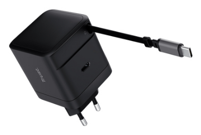 Trust Maxo Cargador retráctil USB-C PD de 65 W 25805