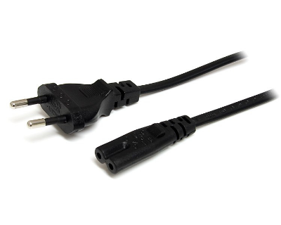 Cable de 2m de Alimentación para Portátiles, Enchufe UE a C7, 2,5A 250V, 18AWG, Cable de Repuesto para Portátiles, para Impresoras, Cable para Adaptador de Portátil, UL PXT101NBEU