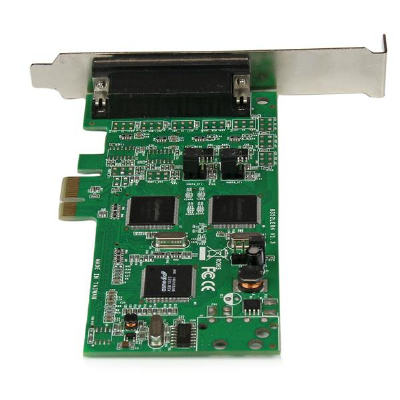 StarTech.com Tarjeta Adaptadora PCI Express PCIe de 4 Puertos Serie Serial Combo RS232 y RS485 RS 422  - 4x DB9 Macho - Perfil Doble - adaptador serie - PCIe - 4 puertos PEX4S232485