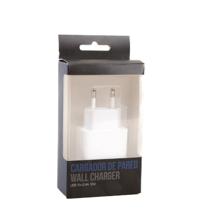 iggual Cargador de pared 1xUSB 5V/2.4A (12W) IGG318188