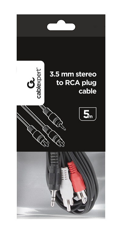 GEMBIRD 5m, 3.5mm/2xRCA, M/M CCA-458-5M