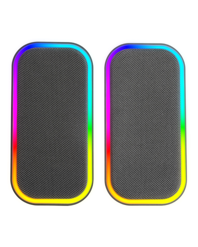 Mars Gaming MS-OM, Altavoces Gaming 20W, Iluminación Dinámica RGB, Altavoces Bluetooth 5.3 + AUX-IN, Caja de Control de Volumen, Chipset DSP Personalizado, Compatibilidad Universal, Negro MSOM