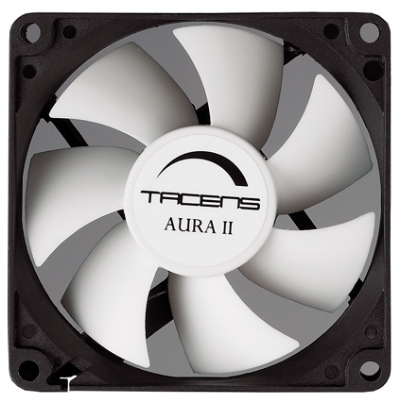 3AURAII8, Ventilador Ordenador 8 cm, Ultrasilencioso, Antipolvo, Negro 3AURAII8