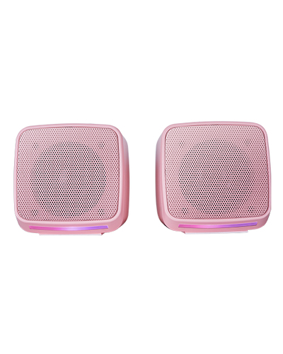 MARS GAMING MS-PRO, Altavoces Compactos 10W, Iluminación RGB Flow Dinámica, Altavoz PC con Caja de Control y Entrada Jack 3.5mm, Altavoces Gaming Compatibles con PC / Mac / Smartphone / Tablet, Blanco MSPULSEW