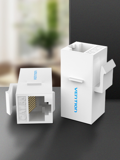VENTION Adaptador Conector RJ45 VDD-B07-W Cat5 UTP/ RJ45 Hembra - RJ45 Hembra/ Blanco VDD-C03