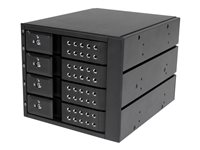Startech.com Rack Móvil Backplane de 4 Bahías de Intercambio en Caliente - Rack Móvil Hot Swap sin Bandeja para Unidades de DD SSD de 3,5in SAS II/SATA III - 6 Gbps HSB4SATSASBA