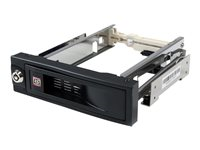 Startech.com Rack Móvil Aluminio para Disco Duro HDD SATA de 3,5" Pulgadas sin Bandeja Bahía de 5,25" HSB100SATBK