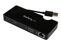 Startech.com Replicador de Puertos USB 3.0 de Viajes con HDMI o VGA - Docking Station para Portátil USB3SMDOCKHV