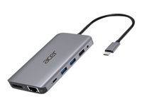 Acer 12-In-1 Type-C Adapter - estación de conexión - USB-C - 2 x HDMI, DP - GigE