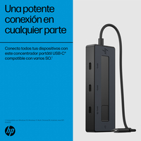 Hub USB Tipo-C HP 6G843AA/ 3xUSB Tipo-C/ 1xUSB Tipo-C PD
