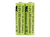 Socket batería - 2 x tipo AA - NiMH