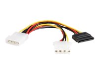 StarTech.com Cable Adaptador de 15cm de LP4 a LP4 y SATA - separador de alimentación - 15 cm